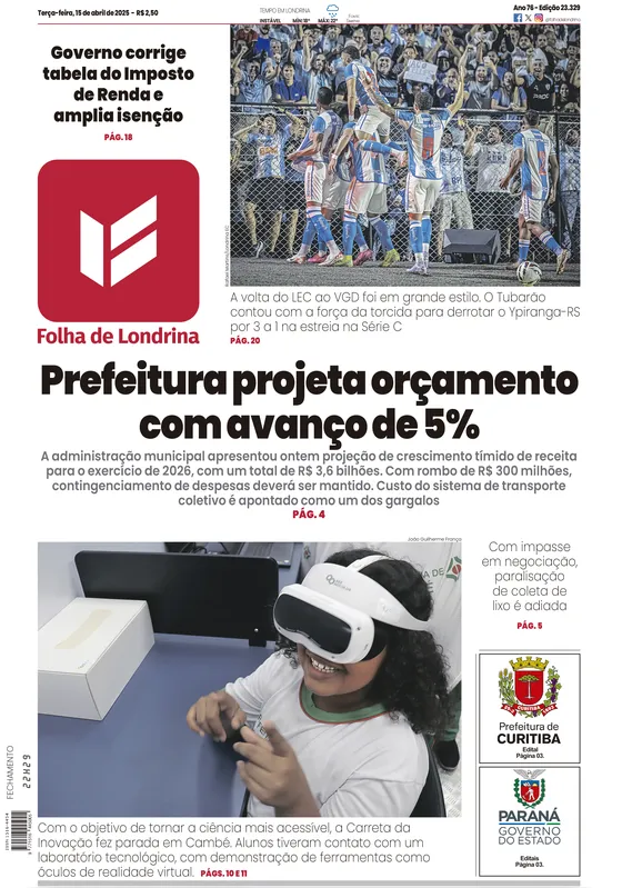 Imagem ilustrativa da imagem Capa 15/04/2025
