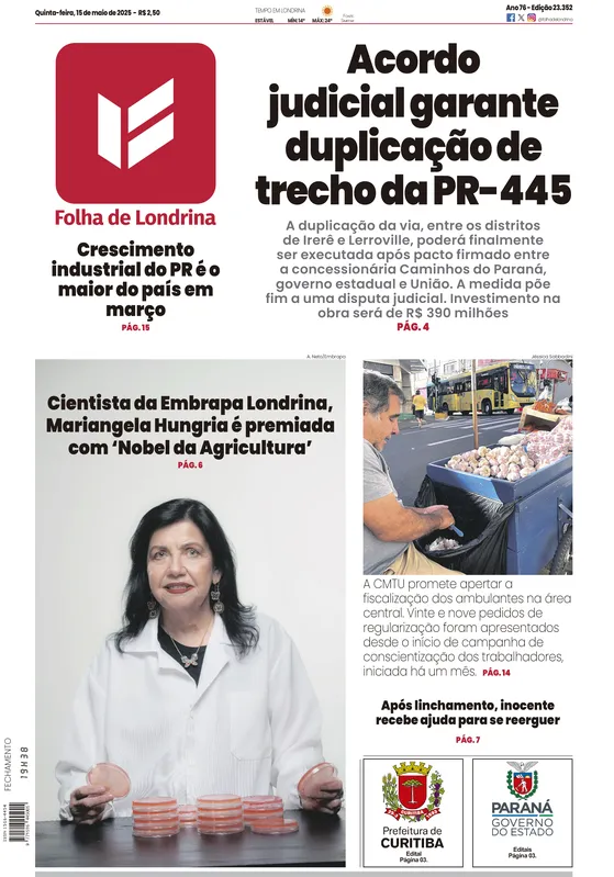 Imagem ilustrativa da imagem Capa 15/05/2025