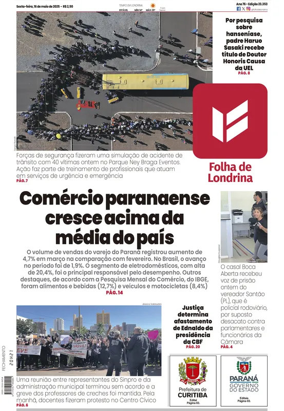 Imagem ilustrativa da imagem Capa 16/05/2025