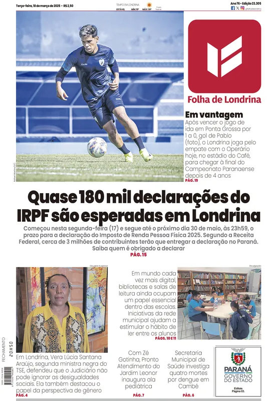 Imagem ilustrativa da imagem Capa 18/03/2025
