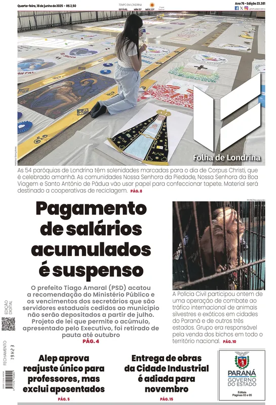 Imagem ilustrativa da imagem Capa 18/06/2025