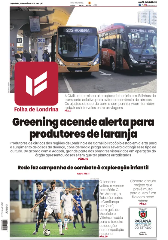 Imagem ilustrativa da imagem Capa 20/05/2025