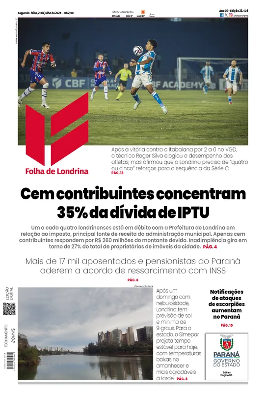 Imagem ilustrativa da imagem Capa  21/07/2025