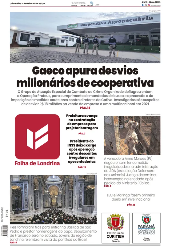 Imagem ilustrativa da imagem Capa 24/04/2025
