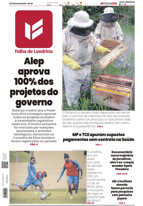 Imagem ilustrativa da imagem Capa 26/07/2025