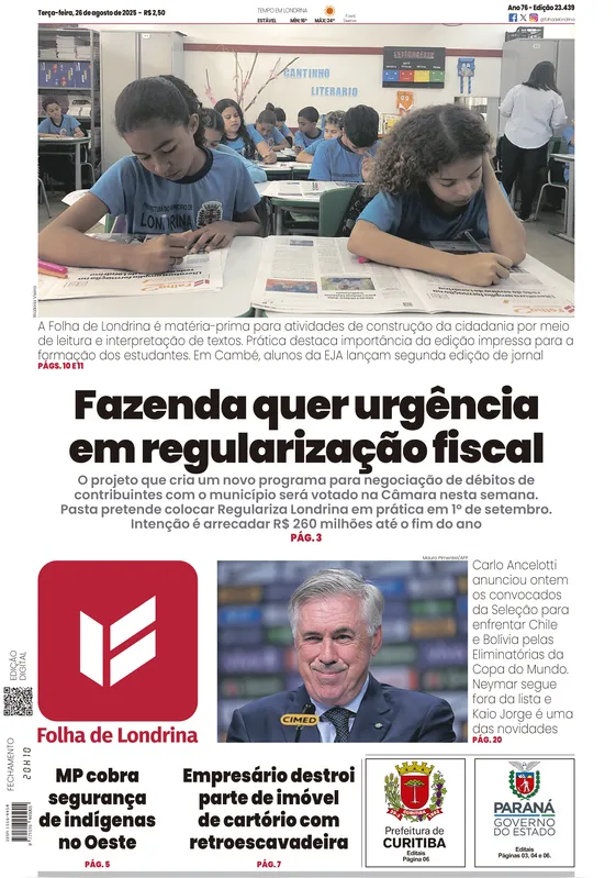 Imagem ilustrativa da imagem Capa 26/08/2025