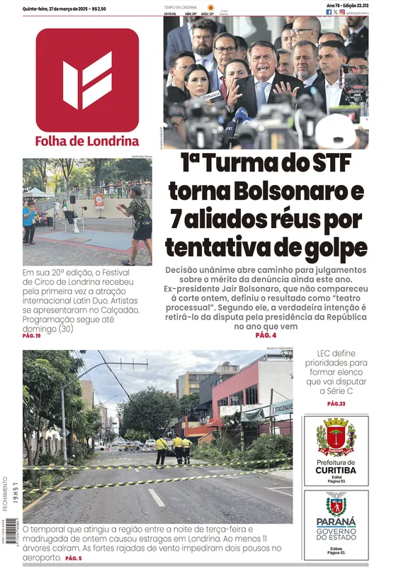 Imagem ilustrativa da imagem Capa 27/03/2025