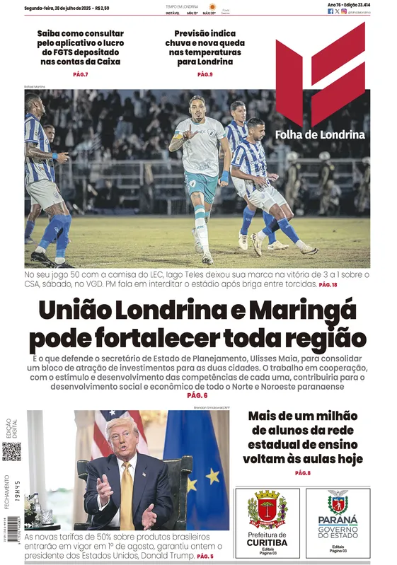 Imagem ilustrativa da imagem Capa 28/07/2025