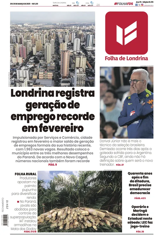 Imagem ilustrativa da imagem Capa 29/03/2025