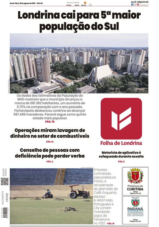 Imagem ilustrativa da imagem Capa 29/08/2025