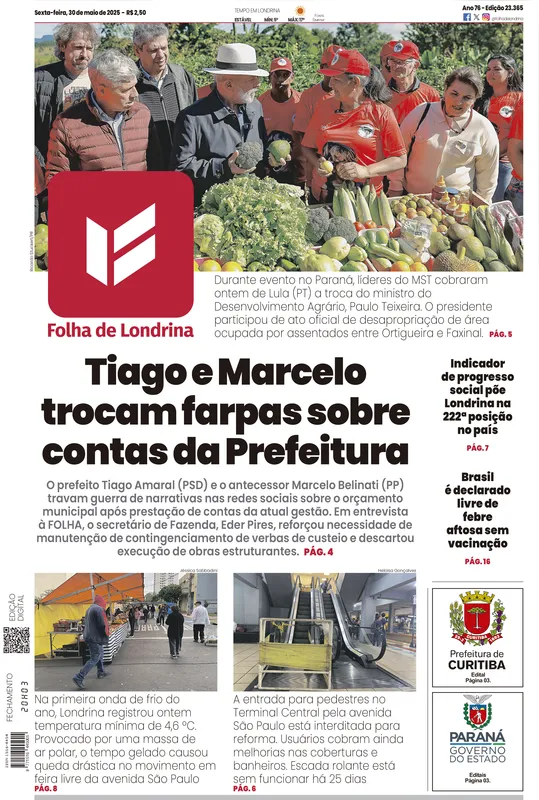 Imagem ilustrativa da imagem Capa 30/05/2025