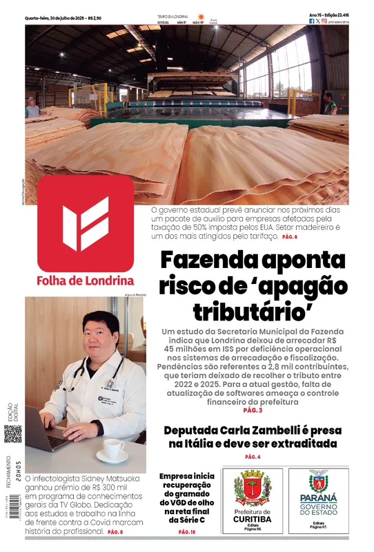 Imagem ilustrativa da imagem Capa 30/07/2025