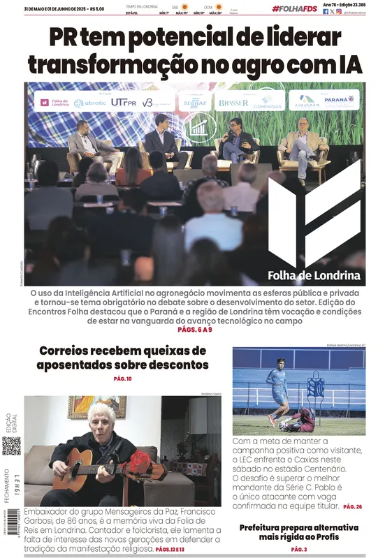Imagem ilustrativa da imagem Capa 31/05/2025