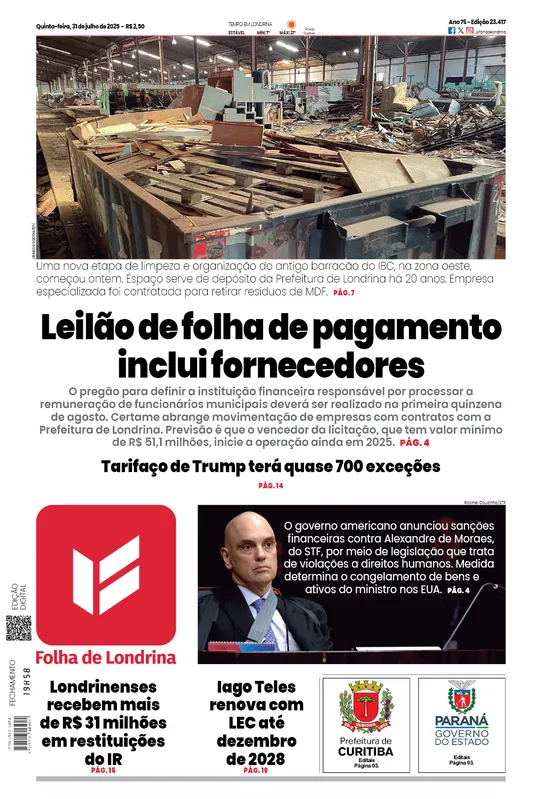 Imagem ilustrativa da imagem Capa 31/07/2025