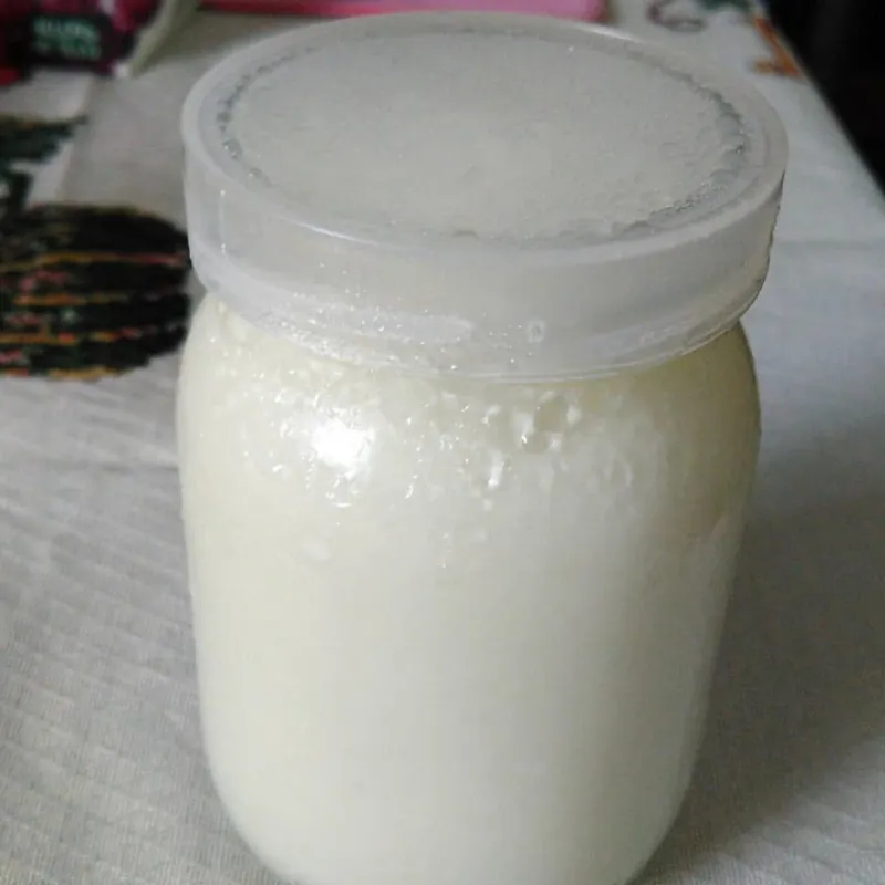 Frasco de leite preparado para doação