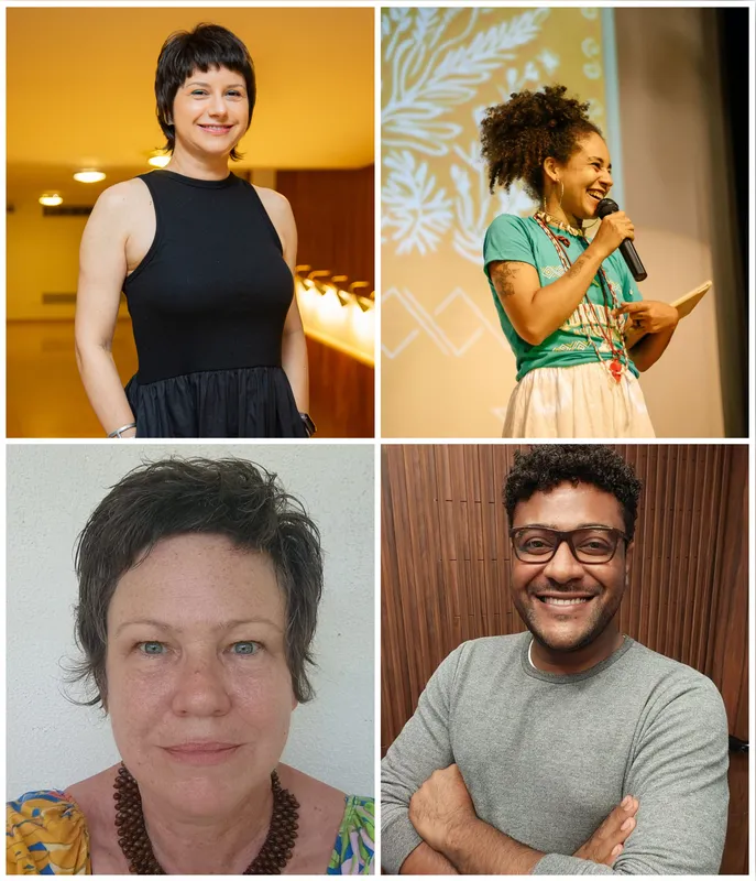 Camila Oliveira, Luiza Braga, Maria Tendlau e Eddie Mansan conduzem os debates que dão início ao processo de montagem de um espetáulo teatral