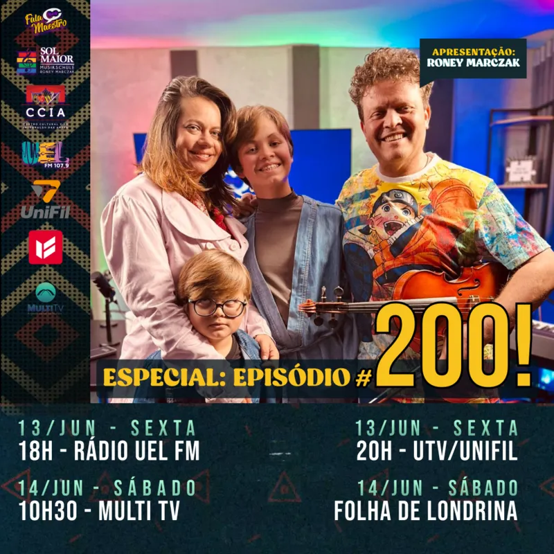 Imagem ilustrativa da imagem Fala Maestro Especial 200 Programas "Fala Maestro"