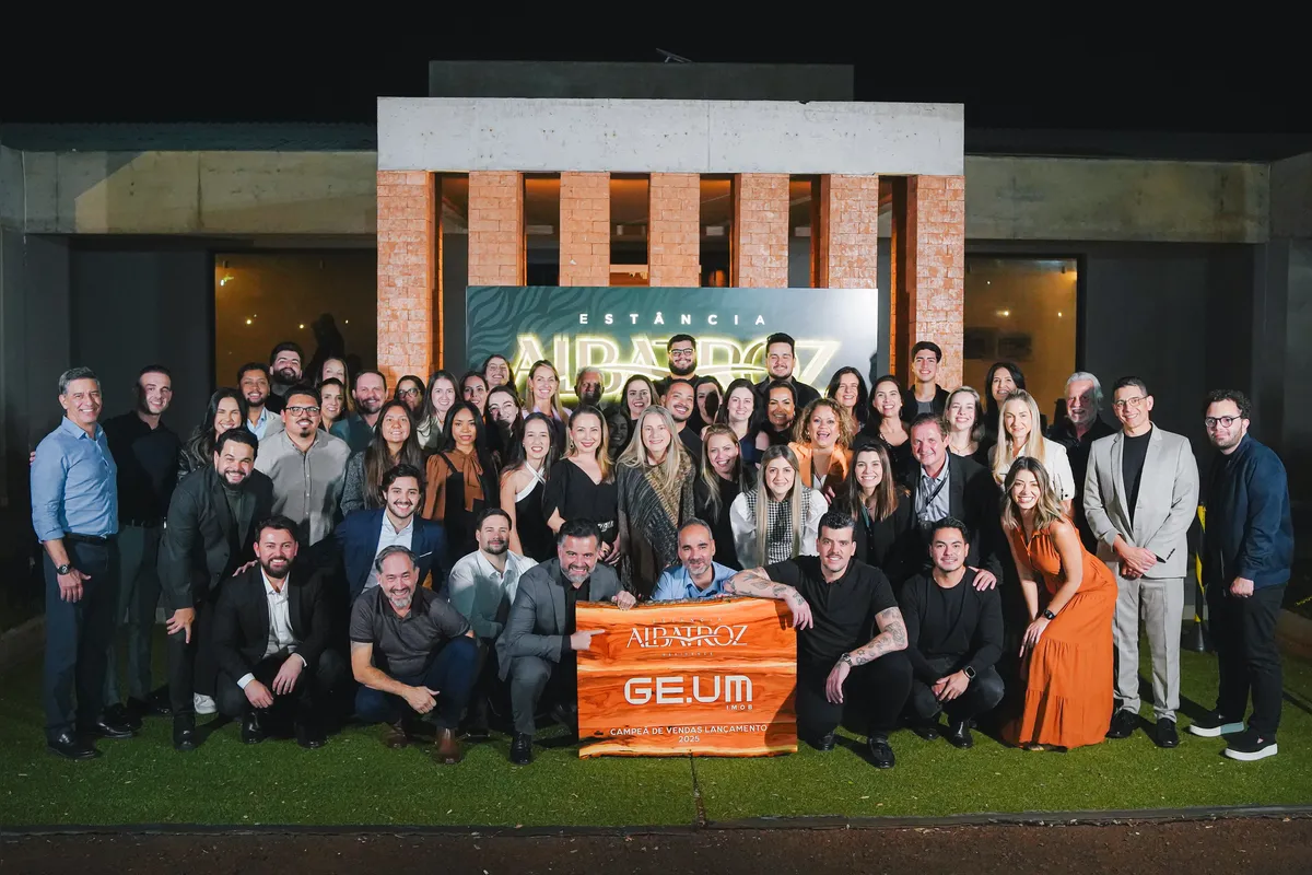 Equipe Ge.Um Imob, a campeã de vendas dos lotes do Estância Albatroz Residence