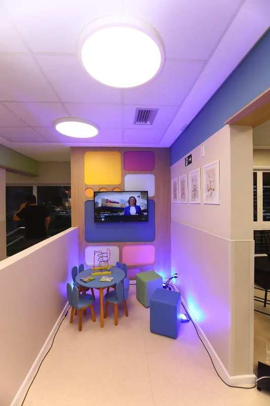 Pronto Atendimento Infantil foi transformado em um espaço lúdico, colorido e com brinquedos à disposição