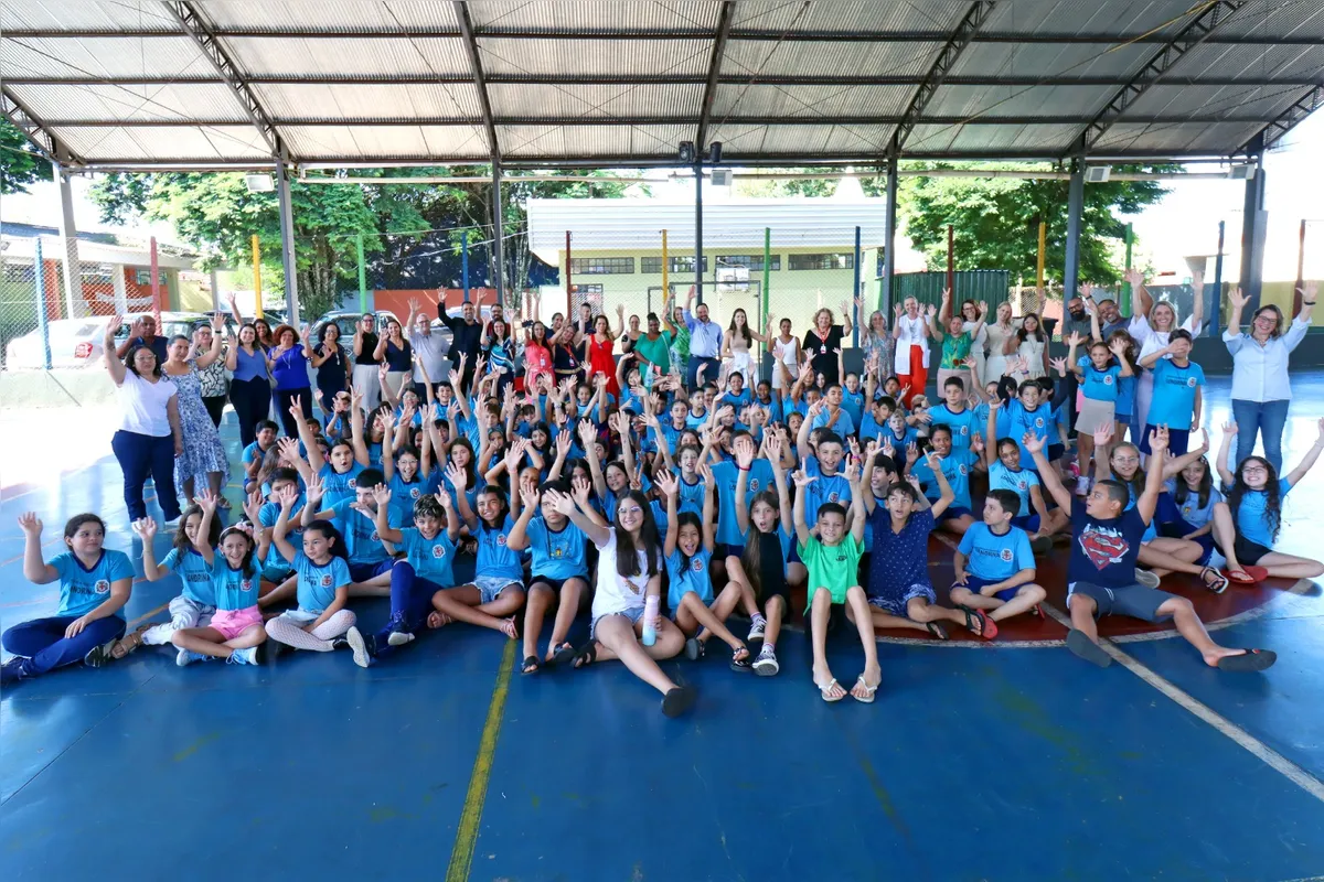 Este ano, o lançamento do projeto de Letramento  Digital foi na Escola Municipal Joaquim Vicente de Castro