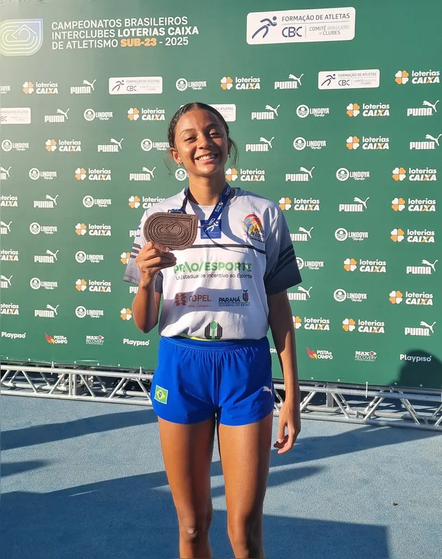 Leticia Evelyn Lopes conquistou três medalhas