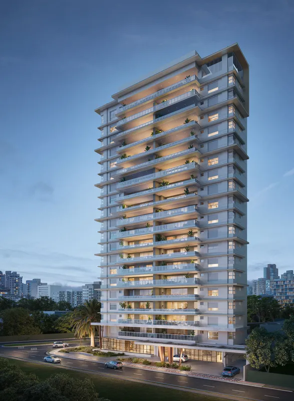 Com arquitetura autoral, inspirada na força da natureza, Lótus será um edifício de esquina, com ampla sacada