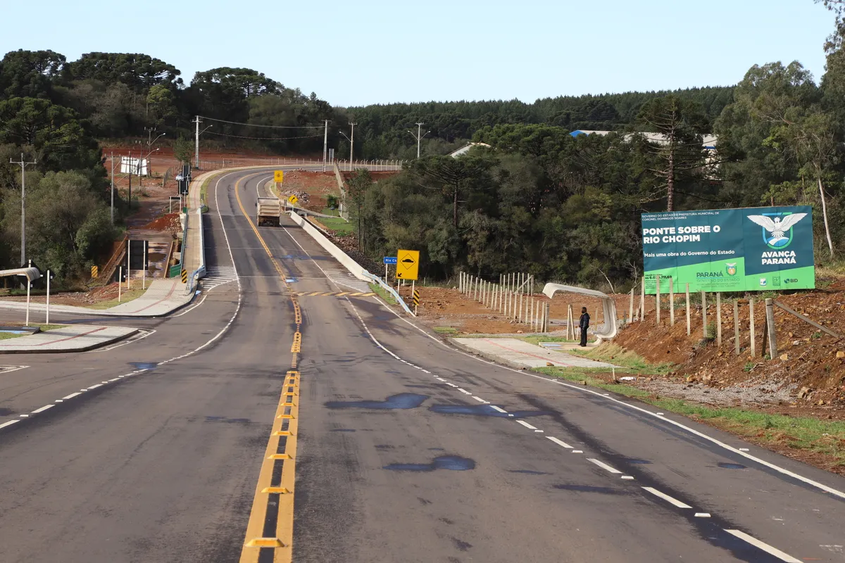 Rodovia de acesso a Coronel Domingos Soares, na região de Palmas (Sul), foi asfaltada em 2021