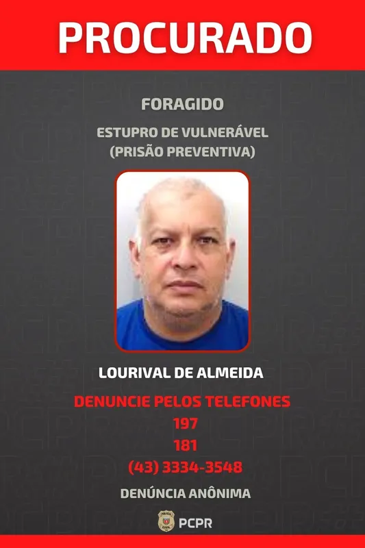 Imagem ilustrativa da imagem Polícia divulga fotos de foragidos por estupro de crianças em Londrina