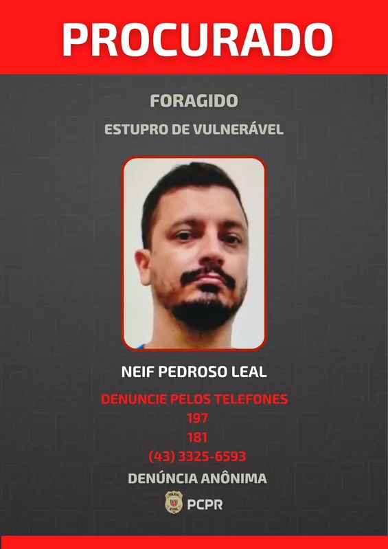Imagem ilustrativa da imagem Polícia divulga fotos de foragidos por estupro em Londrina