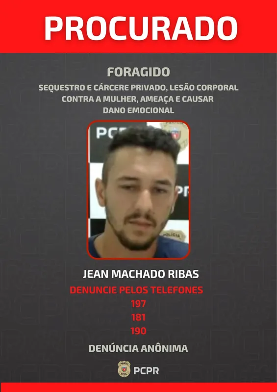 Imagem ilustrativa da imagem Polícia procura suspeito de manter mulher em cárcere privado