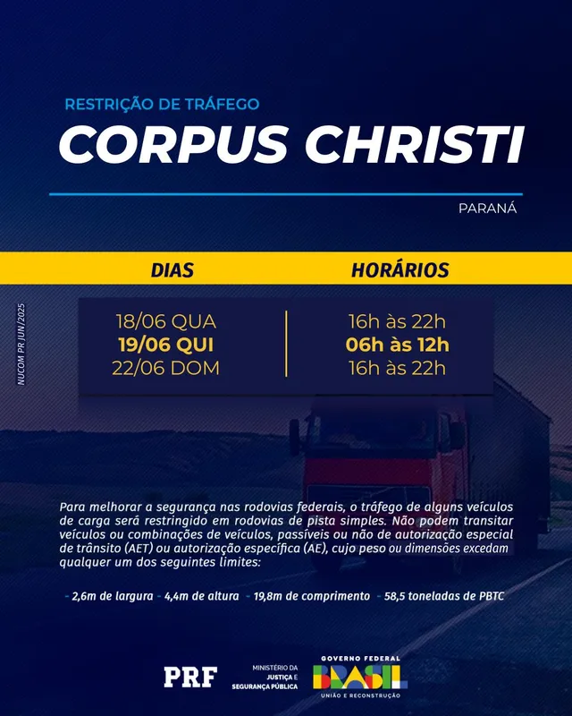 Imagem ilustrativa da imagem Polícias Rodoviárias no PR intensificam fiscalização no feriado de Corpus Christi