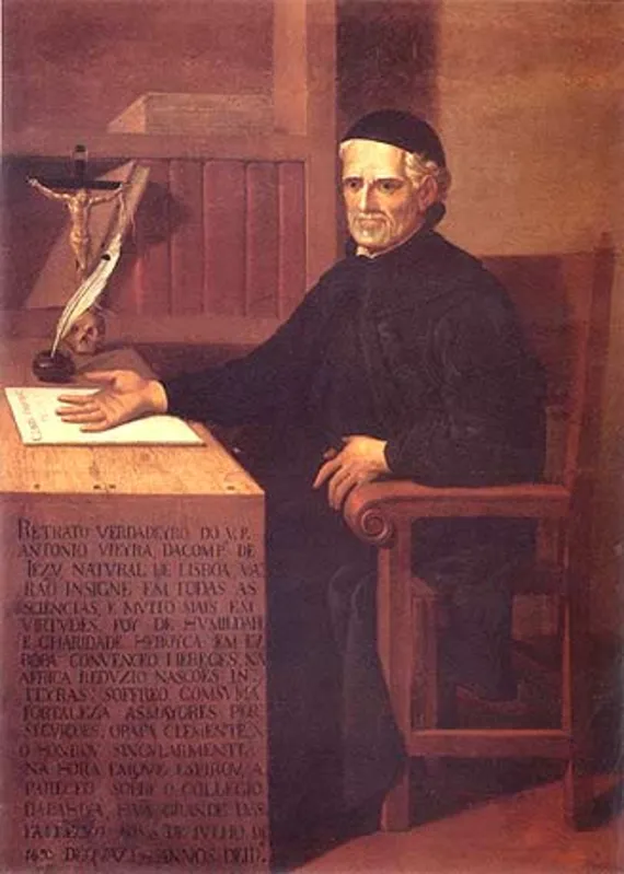 Óleo sobre tela, 1680 x 1280 mm. Casa Cadaval, Muge, Portugal.
Obra de autor desconhecido com a efígie do célebre padre jesuíta António Vieira, retratado num escritório, com o manuscrito da Clavis Prophetarum. Na obra pode ser visto os trajes comuns dos representantes da Companhia de Jesus