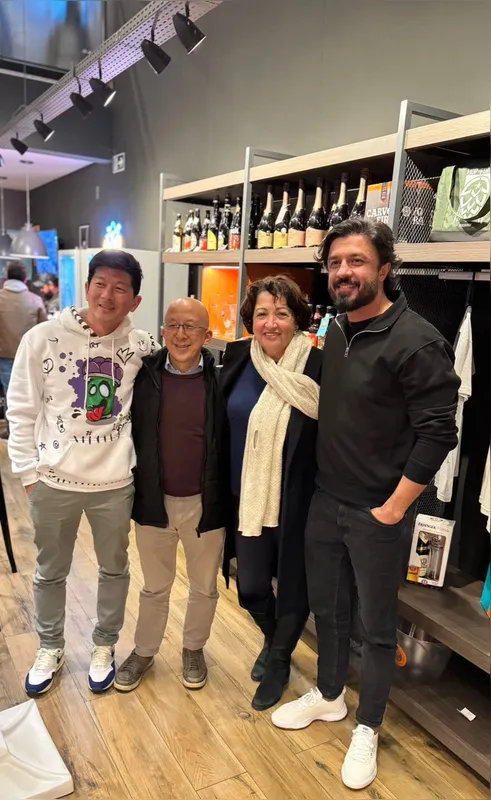 Takeshi Kadoya, do Green Açaí; Marcio Handa, do Mestre Cervejeiro; Elieth Hodas, da Panetteria Palhano; e Fábio Lima, da Quantum Automotive.