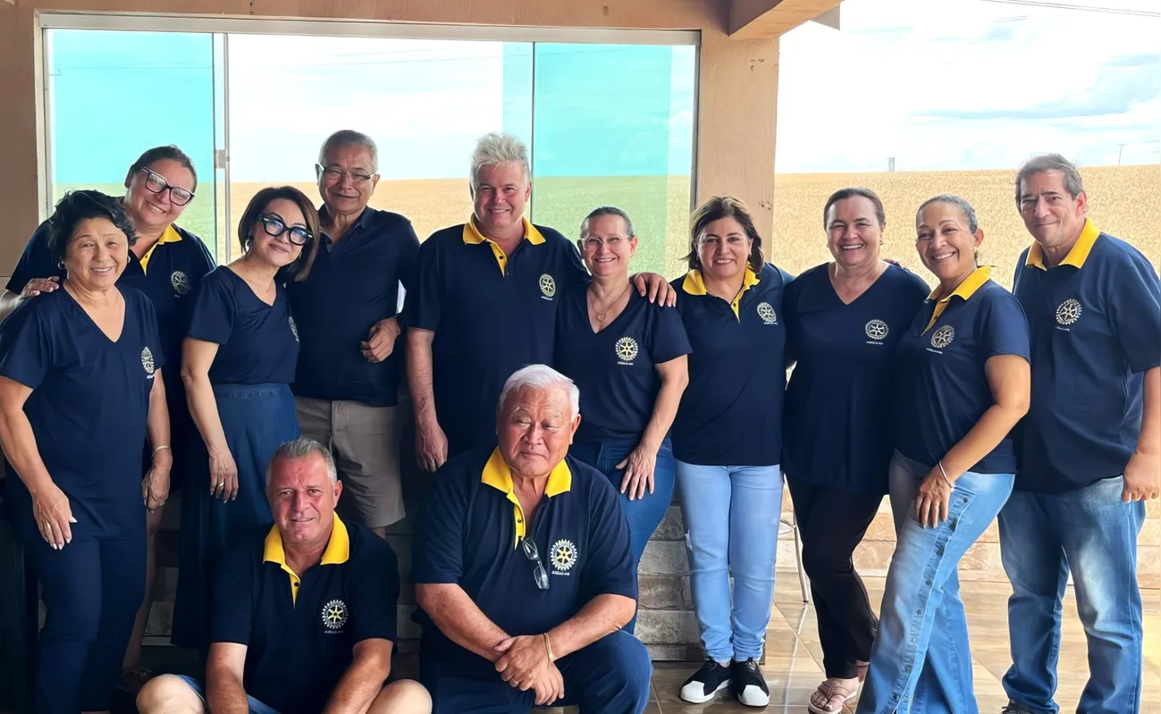 Os rotarianos do Rotary Club de Assai, dedicados anfitriões da reunião