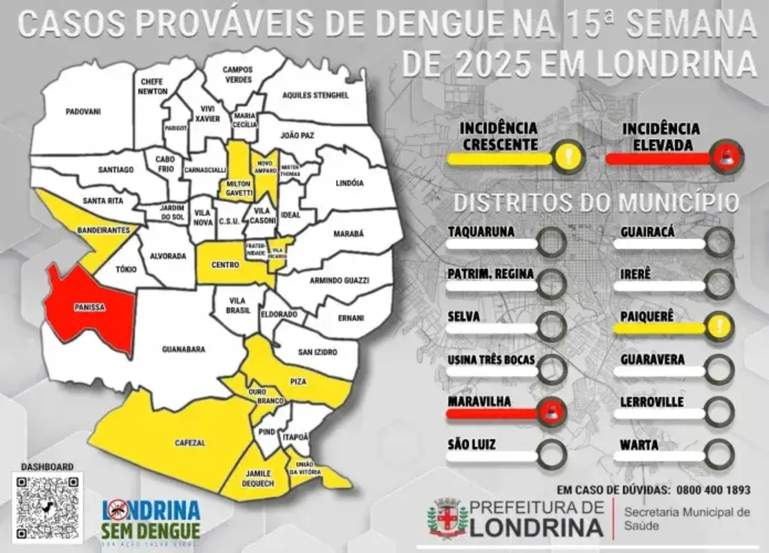 Imagem ilustrativa da imagem Saúde confirma mais duas mortes por dengue em Londrina