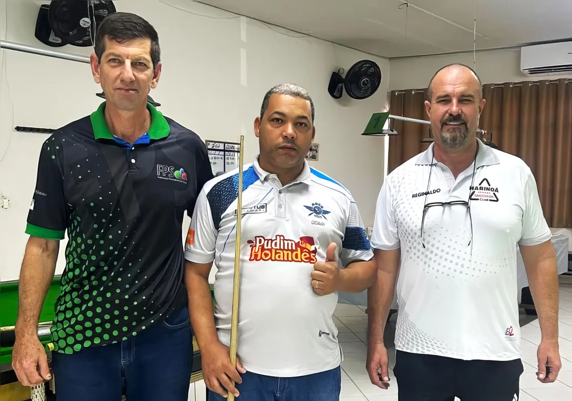 Os campeões Angelo Bonavigo, Odair dos Reis e Reginaldo Frez