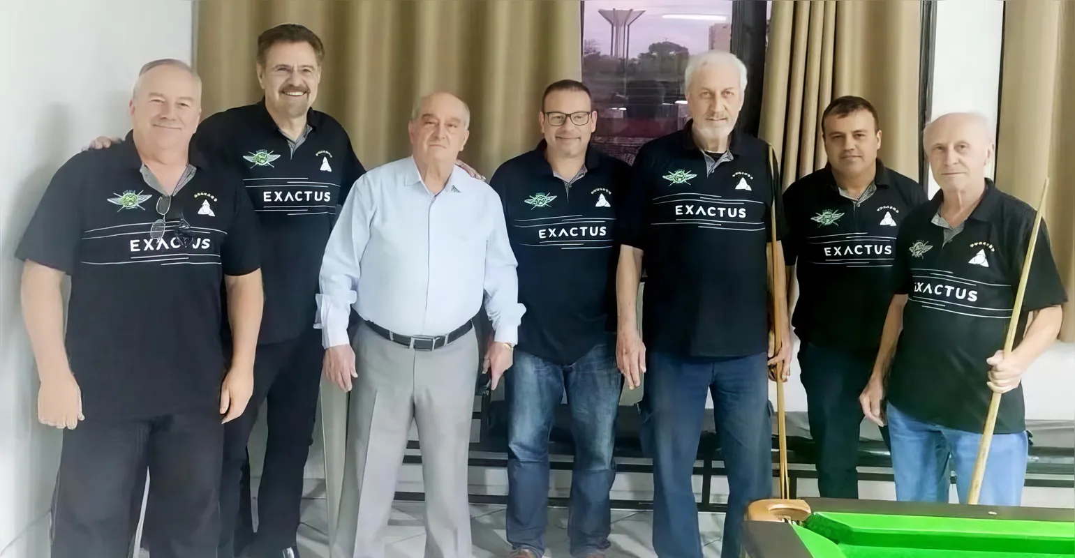 Mario Michelato, Romeu Demattè, José Dutra (CEO Exactus Intelligence), Sandro Baldo, Pierre Sangiorgio, Claudinei Monteiro e Eusébio Romanzini, sinuquistas locais