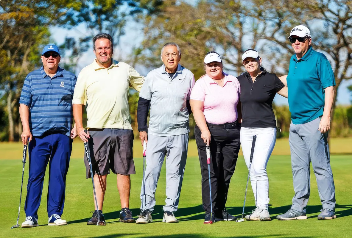Clovis Bohrer, Fábio Marin, Luiz Carlos Miguita, Jovana Fuganti, Vanessa Fuganti e Alexandre Aching