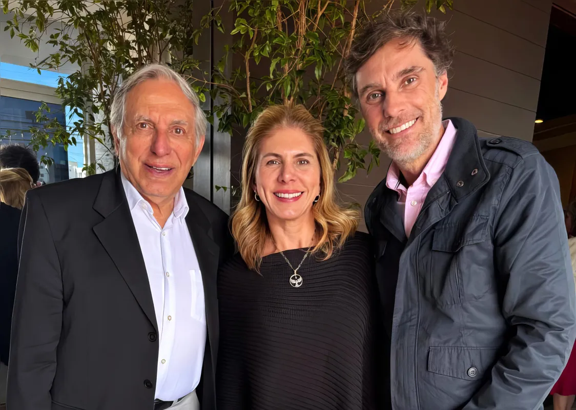 JB Faria com Adriana Faria Fuganti e Rodrigo Fuganti