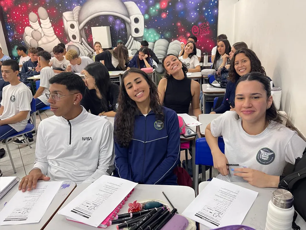 Alunos do terceiro ano do ensino médio do Hugo Simas