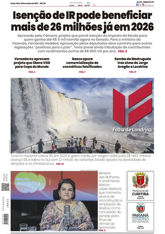 Imagem ilustrativa da imagem Capa 03/10/2025