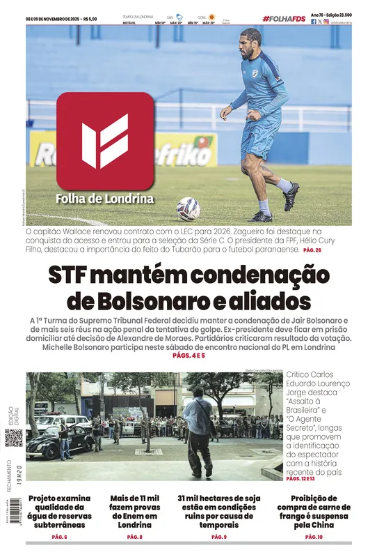 Imagem ilustrativa da imagem Capa 08/11/2025