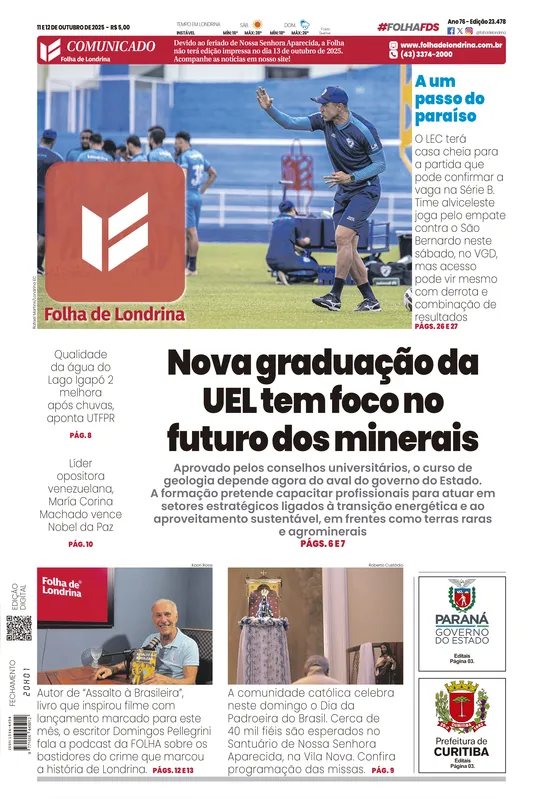 Imagem ilustrativa da imagem Capa 11/10/2025