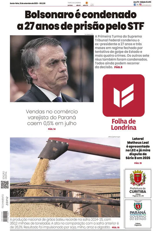 Imagem ilustrativa da imagem Capa 12/09/2025