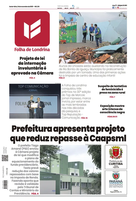 Imagem ilustrativa da imagem Capa 14/11/2025