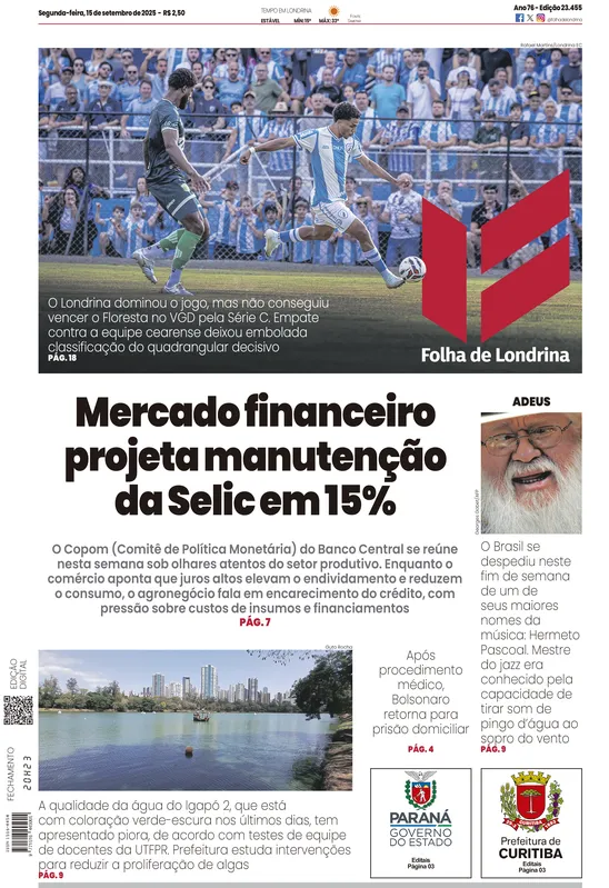 Imagem ilustrativa da imagem Capa 15/09/2025