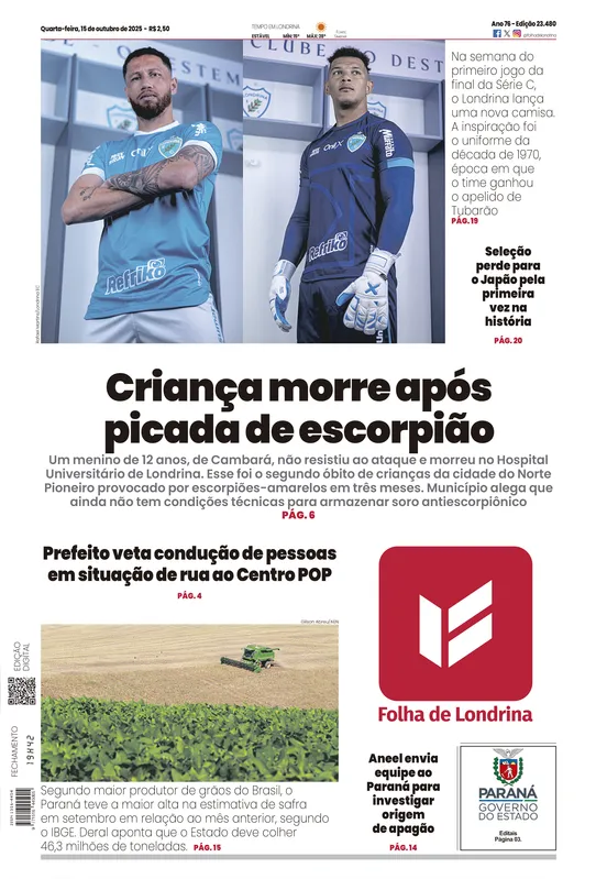 Imagem ilustrativa da imagem Capa 15/10/2025