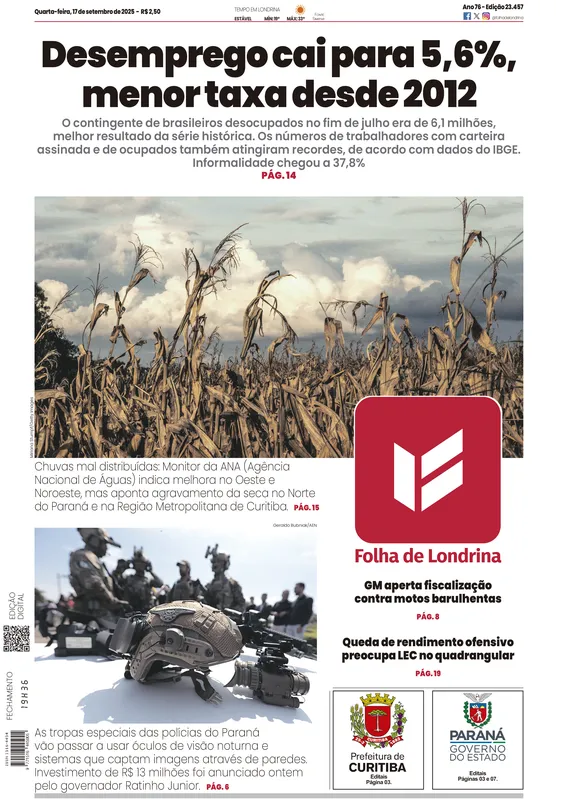 Imagem ilustrativa da imagem Capa 17/09/2025
