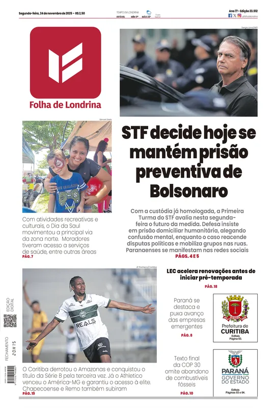 Imagem ilustrativa da imagem Capa 24/11/2025