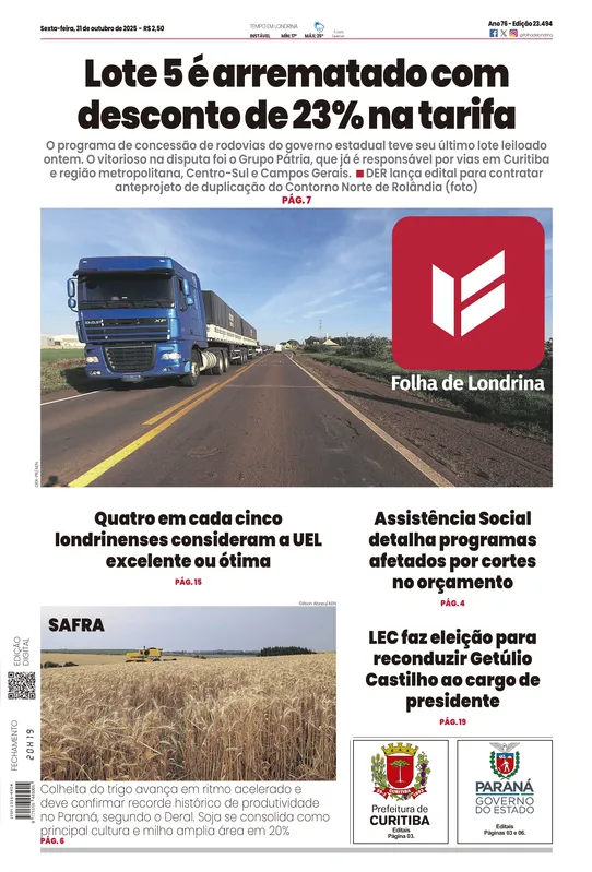 Imagem ilustrativa da imagem Capa 31/10/2025